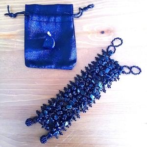 Genuine BlackTourmaline & onyx bracelet